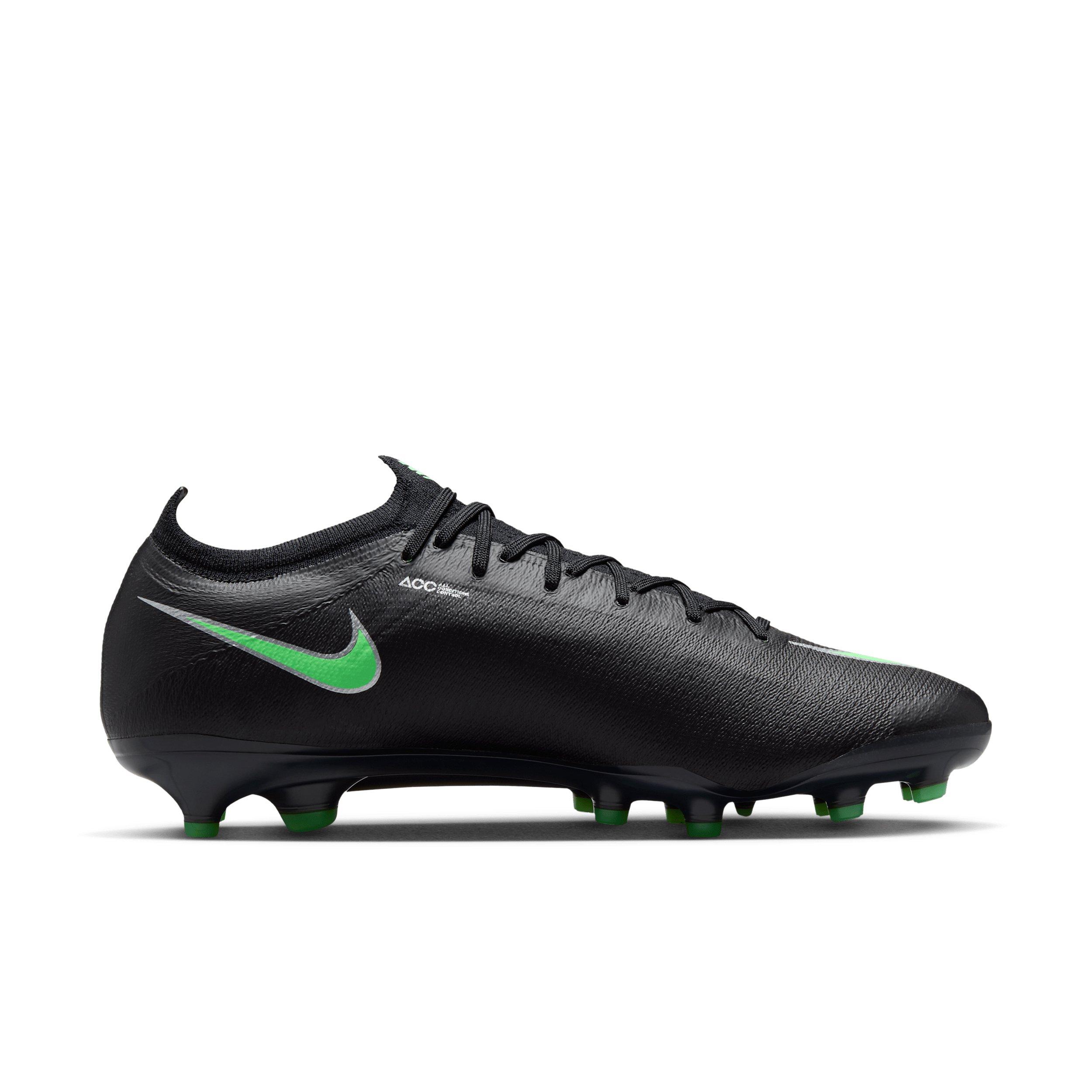 Nike Mercurial Vapor 17 Elite AG "Black/Black/Illusion Green" Men's Soccer Cleat - BLACK/BLACK/GREEN